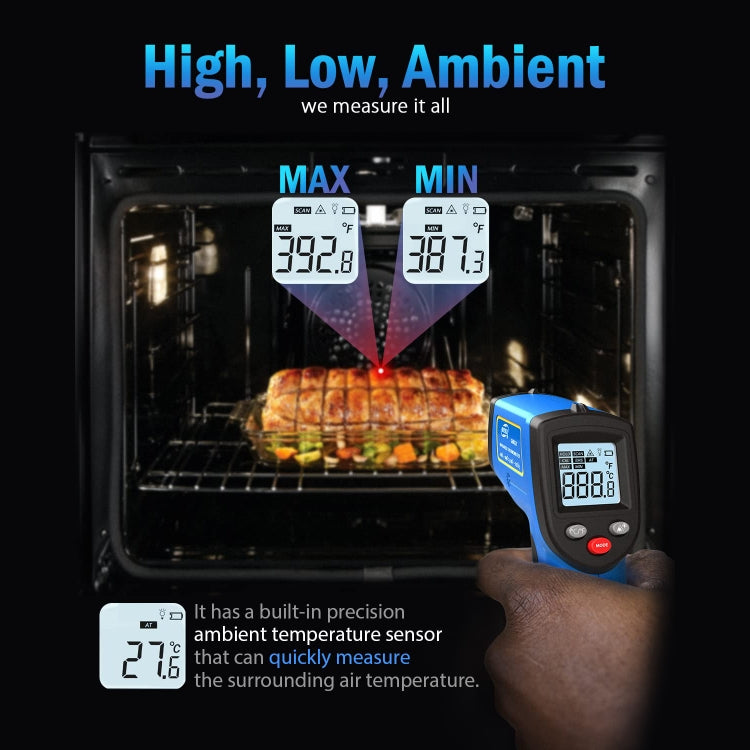 BENETECH GM321 Digital Non-Contact Infrared Thermometer, Battery Not Included - Thermostat & Thermometer by BENETECH | Online Shopping UK | buy2fix