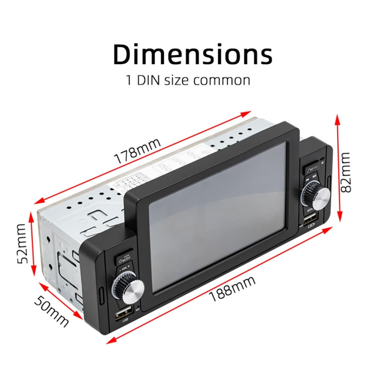 SWM-160C 5 inch Car Bluetooth 5.1 Wired MP5 Player Support Phone Mirror Link / Steering Wheel Control - Car MP3 & MP4 & MP5 by buy2fix | Online Shopping UK | buy2fix