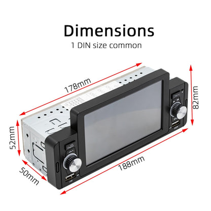 SWM-160C 5 inch Car Bluetooth 5.1 Wired MP5 Player Support Phone Mirror Link / Steering Wheel Control - Car MP3 & MP4 & MP5 by buy2fix | Online Shopping UK | buy2fix