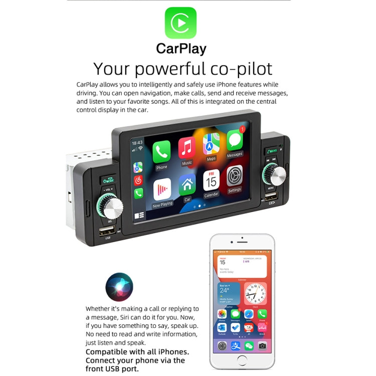 SWM-160C 5 inch Car Bluetooth 5.1 Wired MP5 Player Support Phone Mirror Link / Steering Wheel Control - Car MP3 & MP4 & MP5 by buy2fix | Online Shopping UK | buy2fix