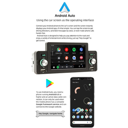 SWM-160C 5 inch Car Bluetooth 5.1 Wired MP5 Player Support Phone Mirror Link / Steering Wheel Control - Car MP3 & MP4 & MP5 by buy2fix | Online Shopping UK | buy2fix