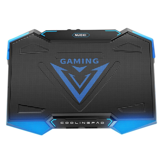 5 Fan 2 USB Lifting Folding Laptop Cooling Stand(Black Blue) - Fan Cooling by buy2fix | Online Shopping UK | buy2fix