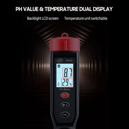BENETECH GM760 Digital PH Meter Tester - Air & Water Quality Tester by BENETECH | Online Shopping UK | buy2fix