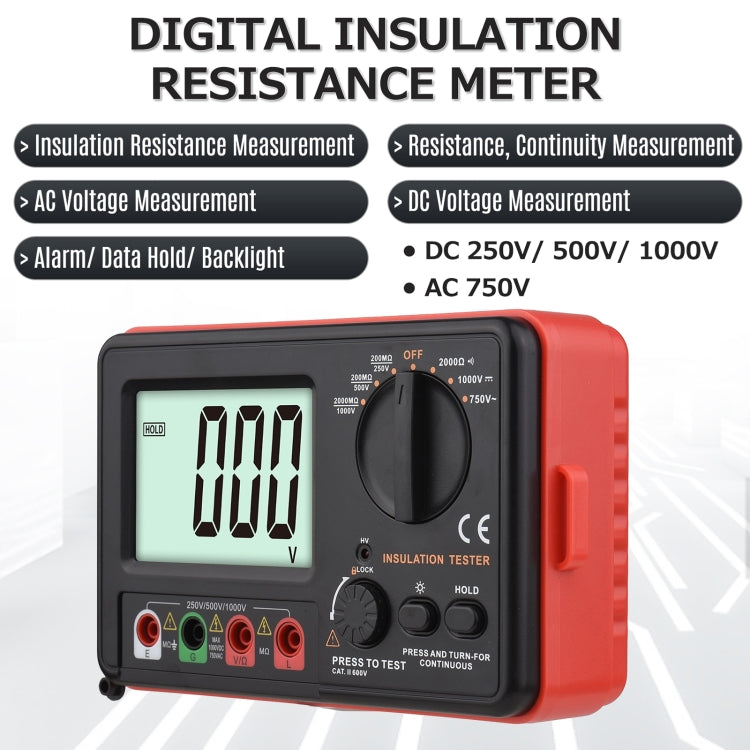 BENETECH GT5306A Insulation Resistance Tester, Battery Not Included - Battery & Resistance Tester by BENETECH | Online Shopping UK | buy2fix