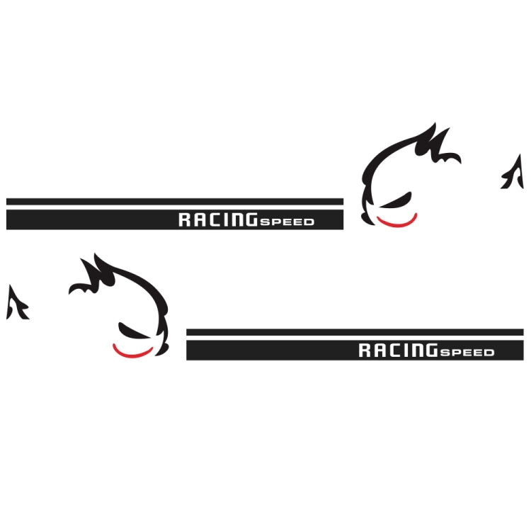 2 PCS/Set D-49 Evil Rabbit Pattern Car Modified Decorative Sticker(Black+Red) by buy2fix