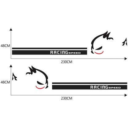 2 PCS/Set D-49 Evil Rabbit Pattern Car Modified Decorative Sticker(Black+Red) by buy2fix