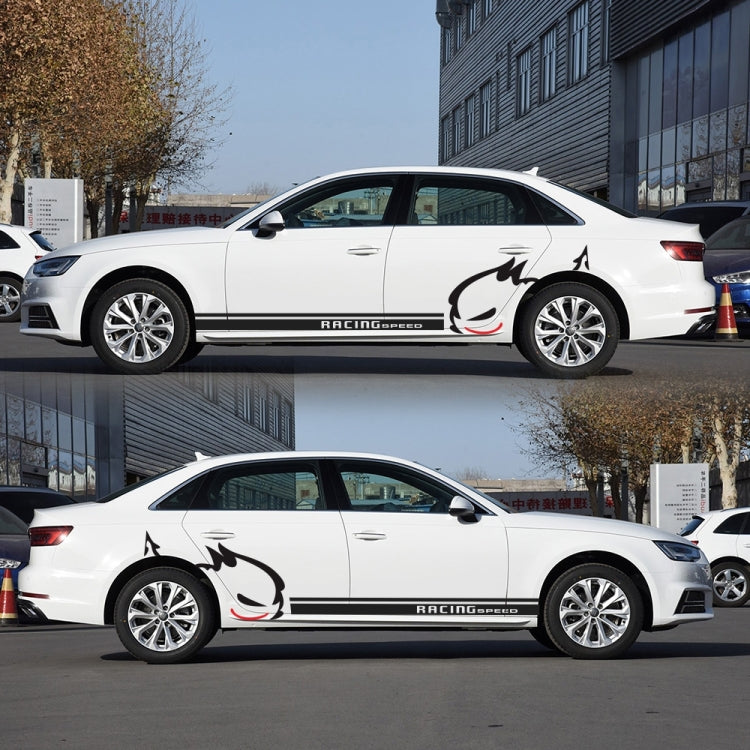 2 PCS/Set D-49 Evil Rabbit Pattern Car Modified Decorative Sticker(Black+Red) by buy2fix