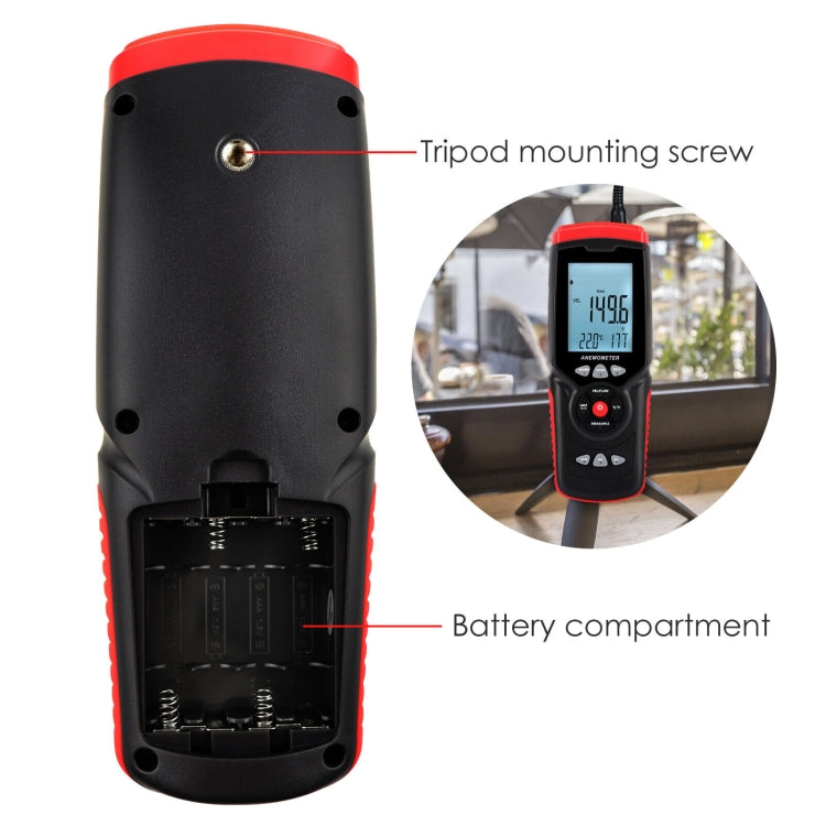 GT8913 Handheld Digital LCD Hot Wire Anemometer, Battery Not Included - Tachometers & Anemometer by buy2fix | Online Shopping UK | buy2fix