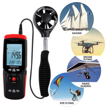GT8913 Handheld Digital LCD Hot Wire Anemometer, Battery Not Included - Tachometers & Anemometer by buy2fix | Online Shopping UK | buy2fix