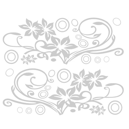 2 PCS/Set D-75 Flower Vine Pattern Car Modified Decorative Sticker(Light Grey) by buy2fix