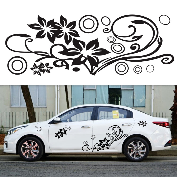 2 PCS/Set D-75 Flower Vine Pattern Car Modified Decorative Sticker(Light Grey) by buy2fix
