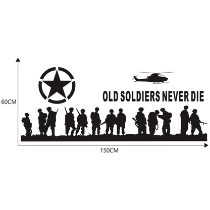 2 PCS/Set D-84 Old Soldiers Pattern Car Modified Decorative Sticker(Black) by buy2fix