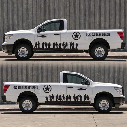 2 PCS/Set D-84 Old Soldiers Pattern Car Modified Decorative Sticker(Black) by buy2fix