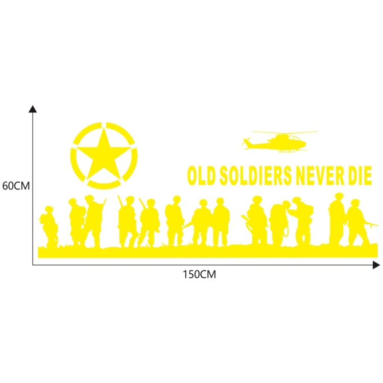 2 PCS/Set D-84 Old Soldiers Pattern Car Modified Decorative Sticker(Yellow) by buy2fix