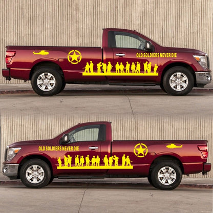 2 PCS/Set D-84 Old Soldiers Pattern Car Modified Decorative Sticker(Yellow) by buy2fix