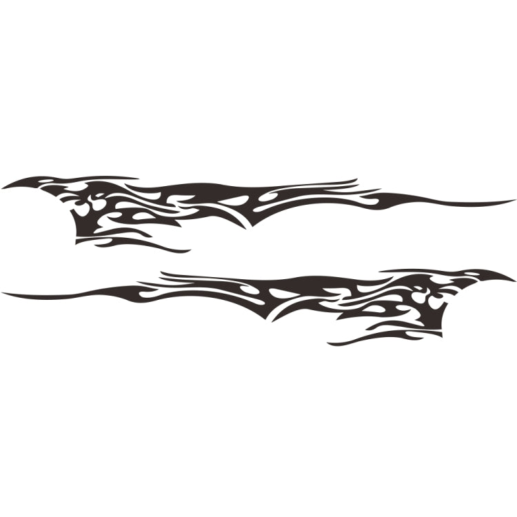 2 PCS/Set D-144 Fire Element Pattern Car Modified Decorative Sticker(Black) by buy2fix