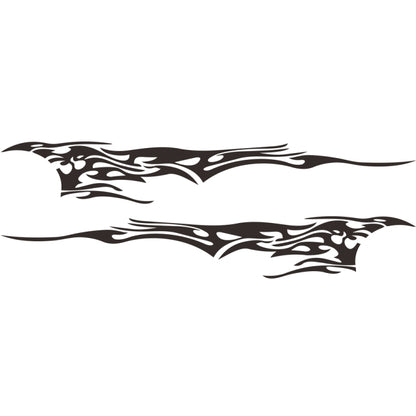 2 PCS/Set D-144 Fire Element Pattern Car Modified Decorative Sticker(Black) by buy2fix