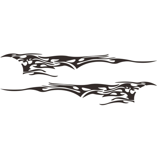 2 PCS/Set D-144 Fire Element Pattern Car Modified Decorative Sticker(Black)