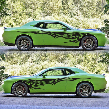 2 PCS/Set D-144 Fire Element Pattern Car Modified Decorative Sticker(Black) by buy2fix