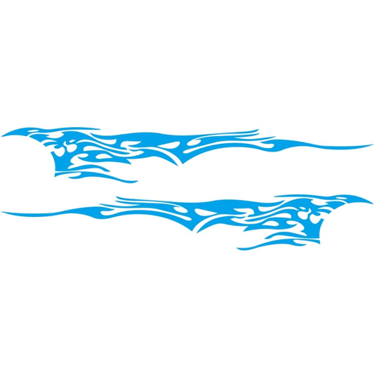 2 PCS/Set D-144 Fire Element Pattern Car Modified Decorative Sticker(Blue) - Decorative Sticker by buy2fix | Online Shopping UK | buy2fix