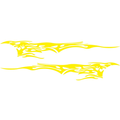 2 PCS/Set D-144 Fire Element Pattern Car Modified Decorative Sticker(Yellow) - Decorative Sticker by buy2fix | Online Shopping UK | buy2fix