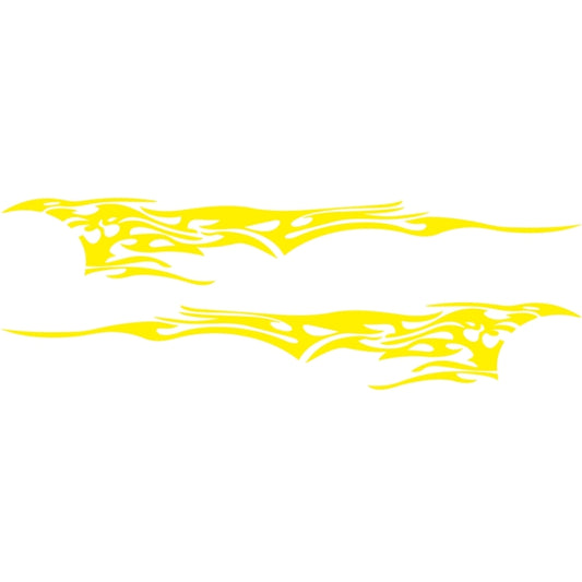 2 PCS/Set D-144 Fire Element Pattern Car Modified Decorative Sticker(Yellow) - Decorative Sticker by buy2fix | Online Shopping UK | buy2fix