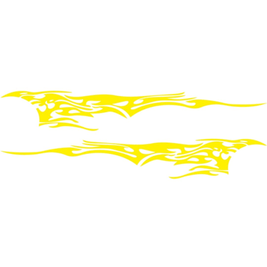 Autocollant décoratif modifié pour voiture, motif d'élément de feu D-144, 2 pièces/ensemble (jaune)