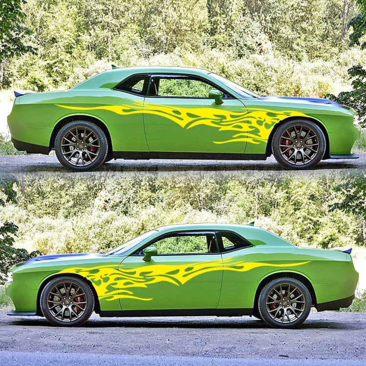 2 PCS/Set D-144 Fire Element Pattern Car Modified Decorative Sticker(Yellow) - Decorative Sticker by buy2fix | Online Shopping UK | buy2fix