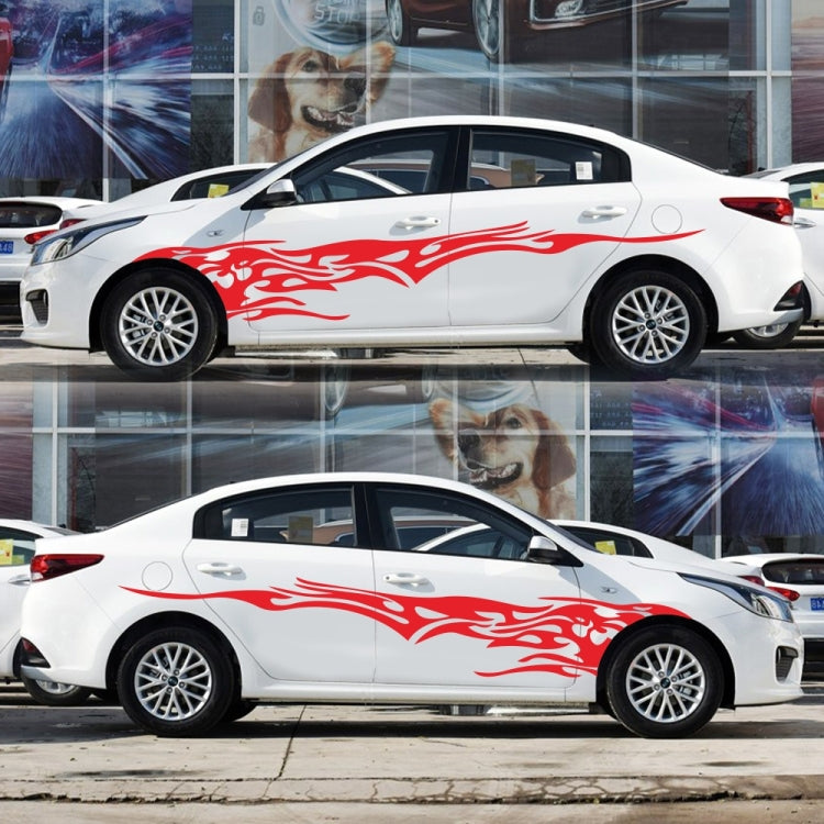 2 PCS/Set D-144 Fire Element Pattern Car Modified Decorative Sticker(Red) - Decorative Sticker by buy2fix | Online Shopping UK | buy2fix