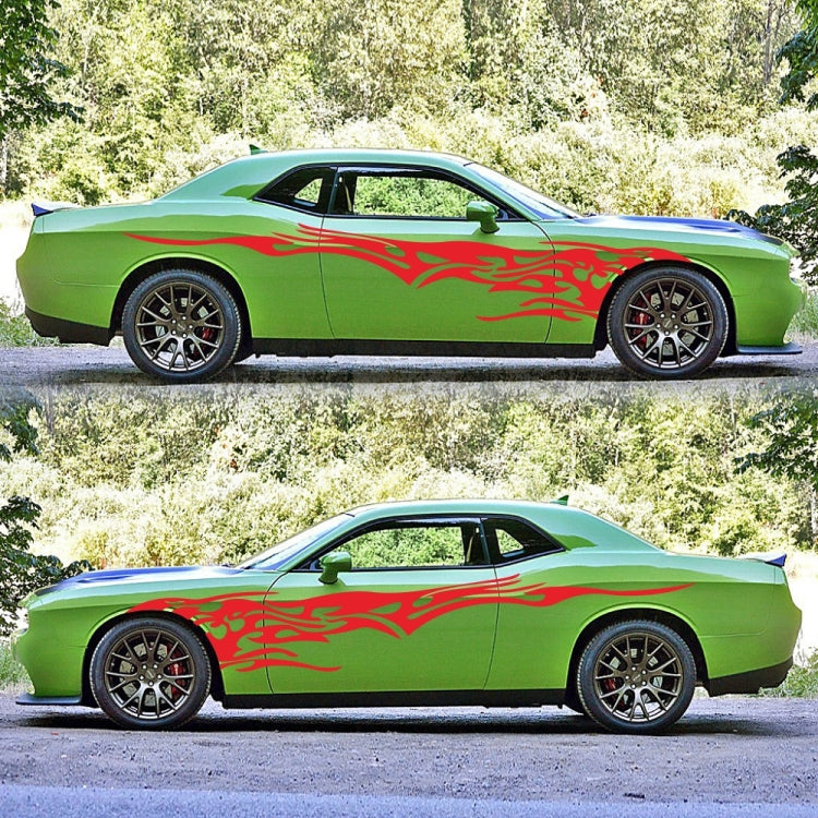 2 PCS/Set D-144 Fire Element Pattern Car Modified Decorative Sticker(Red) - Decorative Sticker by buy2fix | Online Shopping UK | buy2fix