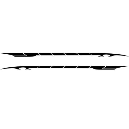 2 PCS/Set D-178 Waistline Pattern Car Modified Decorative Sticker(Black) - Decorative Sticker by buy2fix | Online Shopping UK | buy2fix
