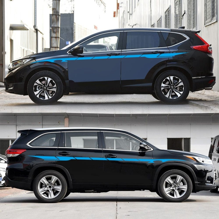 2 PCS/Set D-178 Waistline Pattern Car Modified Decorative Sticker(Blue) by buy2fix