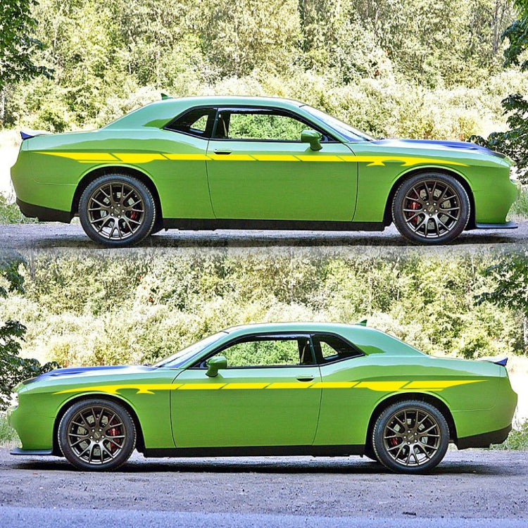 2 PCS/Set D-178 Waistline Pattern Car Modified Decorative Sticker(Yellow) by buy2fix