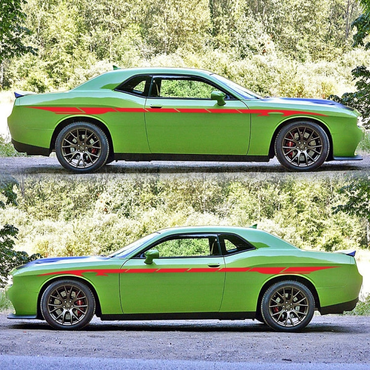 2 PCS/Set D-178 Waistline Pattern Car Modified Decorative Sticker(Red) by buy2fix