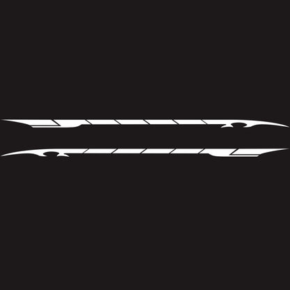 2 PCS/Set D-178 Waistline Pattern Car Modified Decorative Sticker(White) by buy2fix