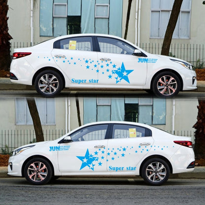 2 PCS/Set D-207 Star Pattern Car Modified Decorative Sticker(Blue) - Decorative Sticker by buy2fix | Online Shopping UK | buy2fix