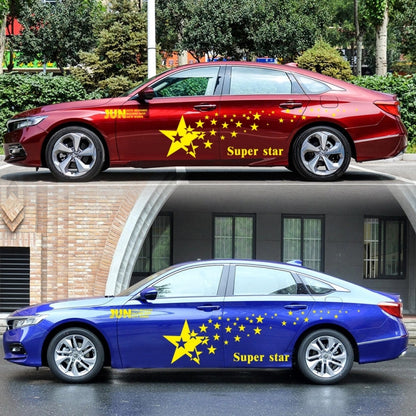 2 PCS/Set D-207 Star Pattern Car Modified Decorative Sticker(Yellow) - Decorative Sticker by buy2fix | Online Shopping UK | buy2fix