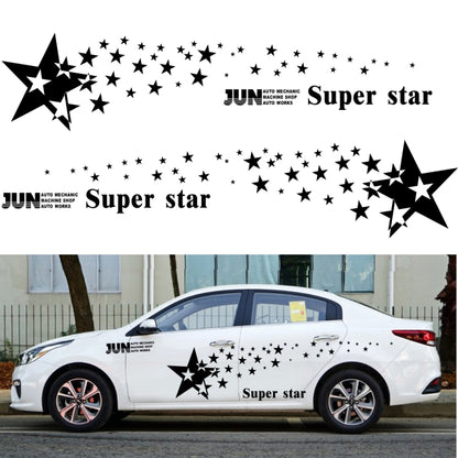 2 PCS/Set D-207 Star Pattern Car Modified Decorative Sticker(Black) by buy2fix