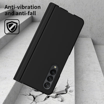 For Samsung Galaxy Z Fold4 Macaron Hinge Phone Case with Stylus Pen Fold Edition & Protective Film(Black) - Galaxy Phone Cases by buy2fix | Online Shopping UK | buy2fix