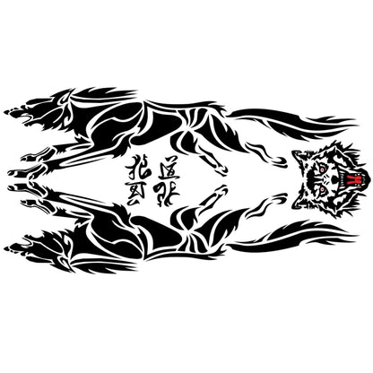 2 PCS/Set D-218 Wolf Totem Pattern Car Modified Decorative Sticker(Black) - Decorative Sticker by buy2fix | Online Shopping UK | buy2fix