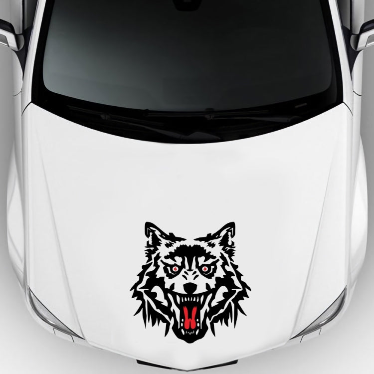 2 PCS/Set D-218 Wolf Totem Pattern Car Modified Decorative Sticker(Black) - Decorative Sticker by buy2fix | Online Shopping UK | buy2fix