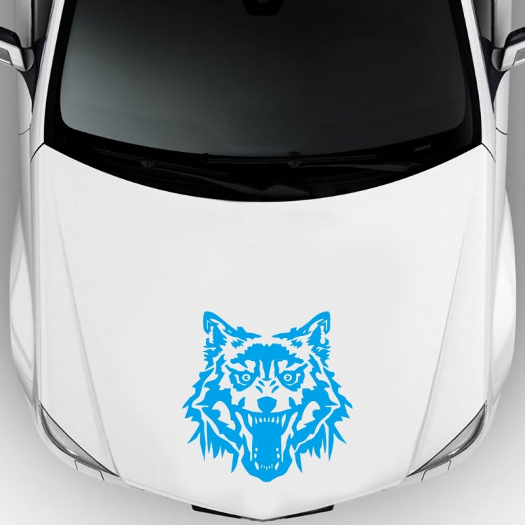 2 PCS/Set D-218 Wolf Totem Pattern Car Modified Decorative Sticker(Blue) by buy2fix