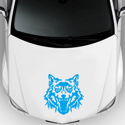 2 PCS/Set D-218 Wolf Totem Pattern Car Modified Decorative Sticker(Blue) by buy2fix