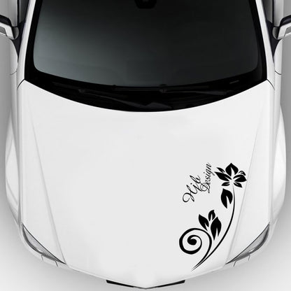 2 PCS/Set D-251 Butterfly Love Flowers Pattern Car Modified Decorative Sticker(Black) by buy2fix