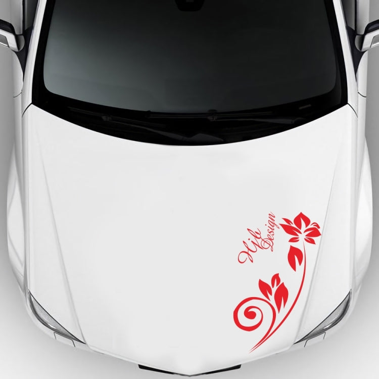 2 PCS/Set D-251 Butterfly Love Flowers Pattern Car Modified Decorative Sticker(Red) by buy2fix