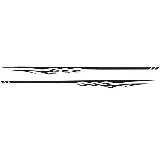 2 PCS/Set D-280 Flame Streak Pattern Car Modified Decorative Sticker(Black) - Decorative Sticker by buy2fix | Online Shopping UK | buy2fix