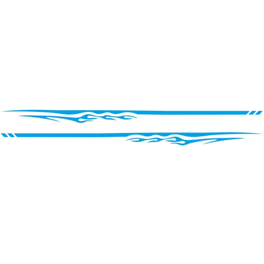 2 PCS/Set D-280 Flame Streak Pattern Car Modified Decorative Sticker(Blue)
