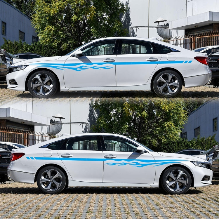2 PCS/Set D-280 Flame Streak Pattern Car Modified Decorative Sticker(Blue) - Decorative Sticker by buy2fix | Online Shopping UK | buy2fix