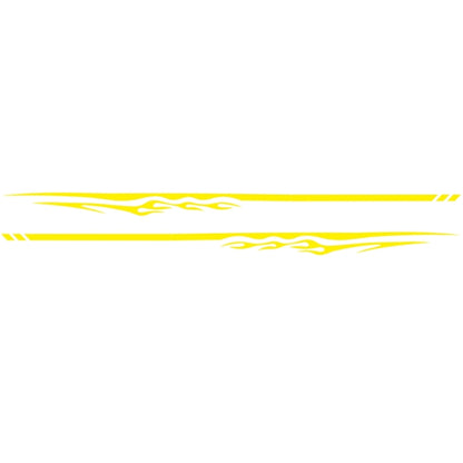 2 PCS/Set D-280 Flame Streak Pattern Car Modified Decorative Sticker(Yellow) by buy2fix