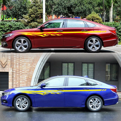 2 PCS/Set D-280 Flame Streak Pattern Car Modified Decorative Sticker(Yellow) by buy2fix